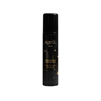 Gold Flitter Hair Spary April