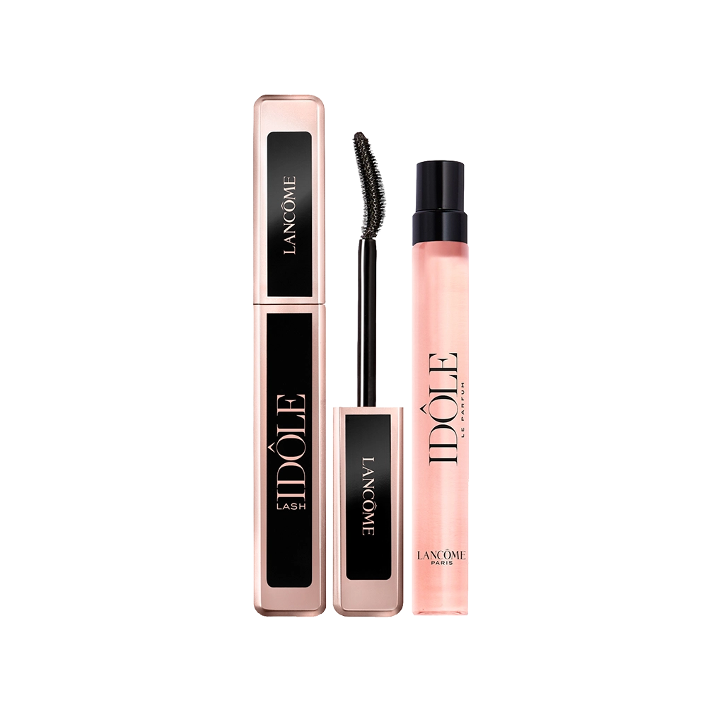 סט לנקום מסקרה לאש אידול ובושם אידול מוקטן Lancome